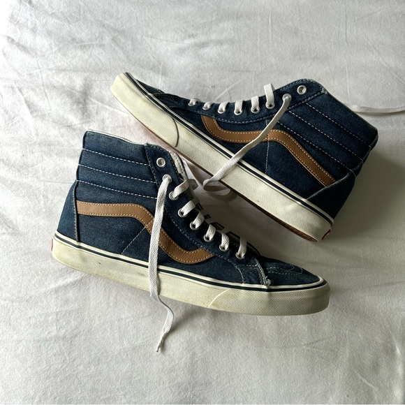 High Top Men’s Vans Denim and Brown - Picture 1 of 8
